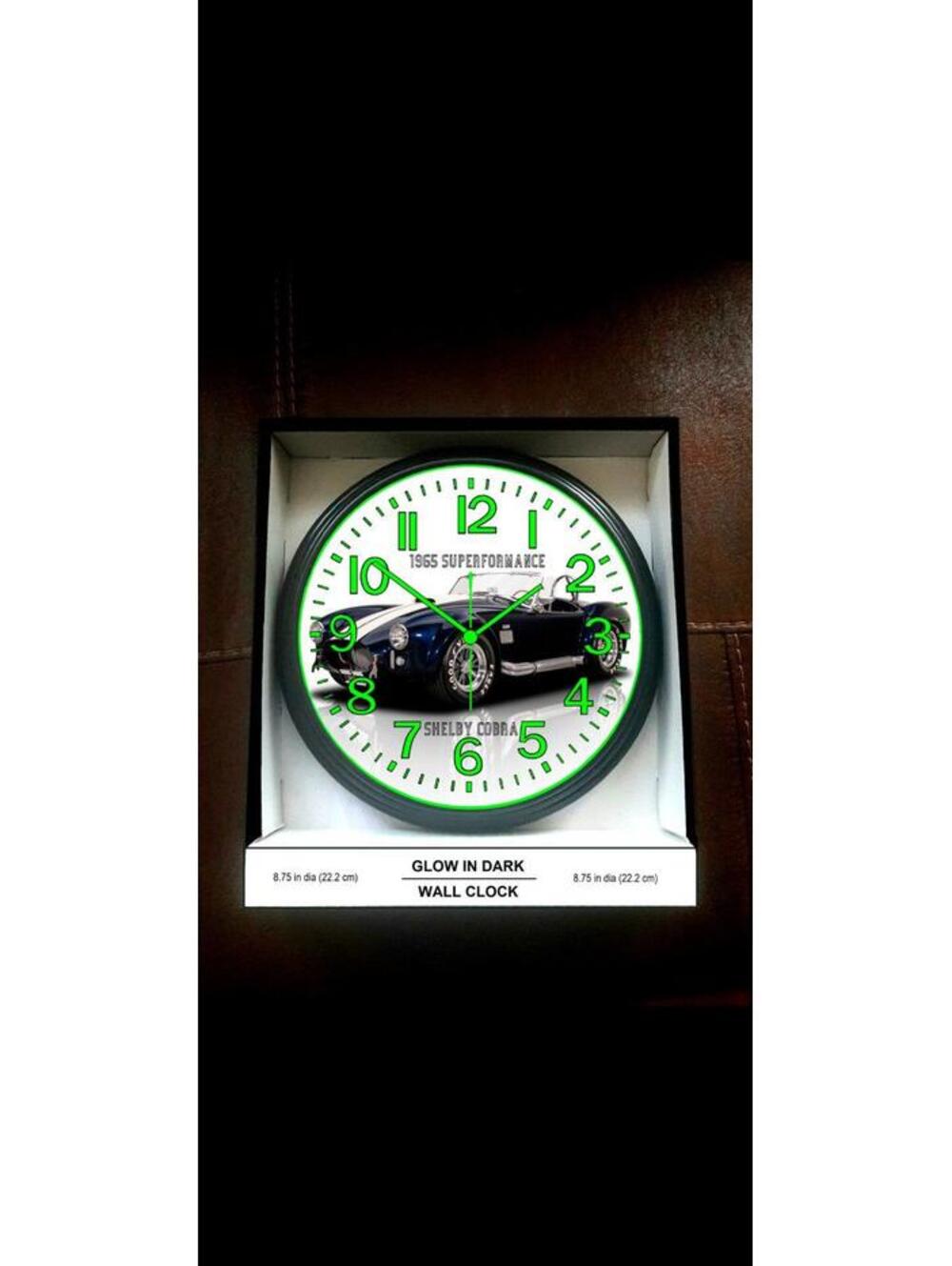 1965 Shelby Cobra Glow in the Dark Wall Clock Garage Shop Wall Clock New!